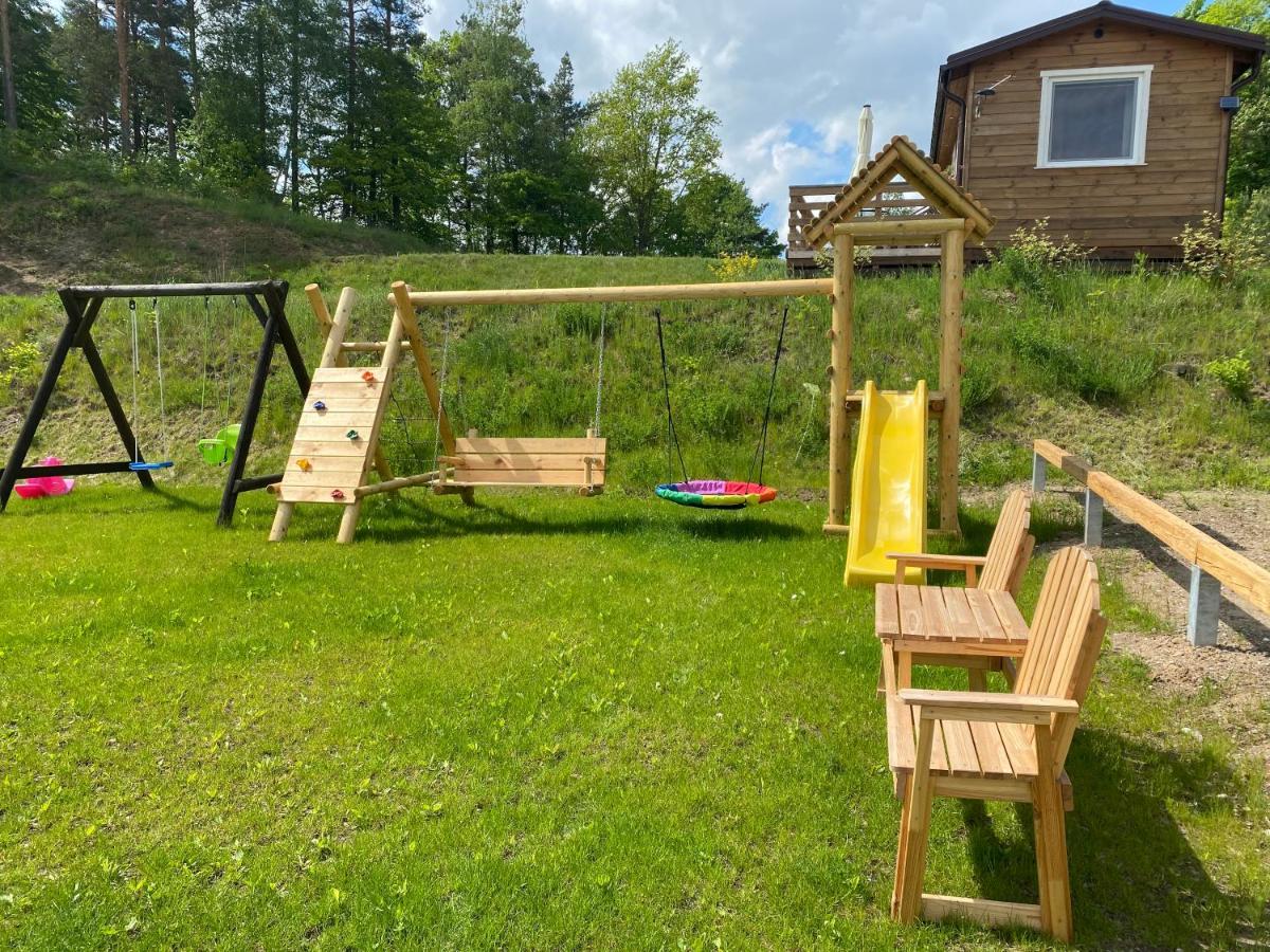 Miedzy Wodami - Domki Na Mazurach Mikołajki Exteriör bild